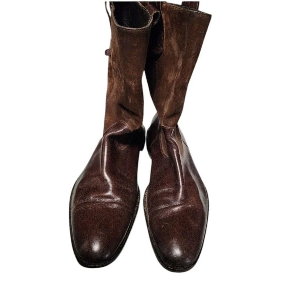 To Boot New York Adam Derrick Mid Calf Leather Dress Boots Size 11 Made in Italy
